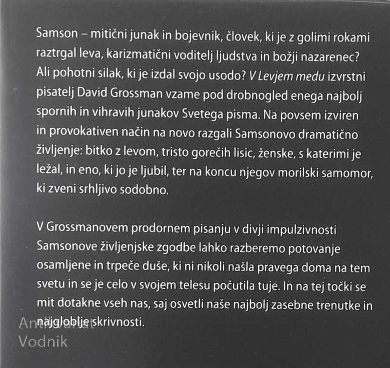 LEVJI MED; MIT O SAMSONU, David Grossman