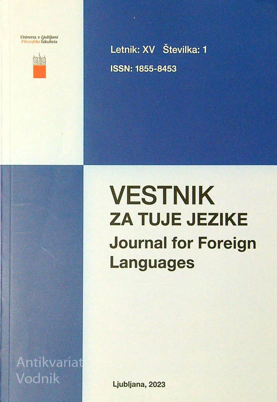 VESTNIK ZA TUJE JEZIKE, Journal for Foreign Languages, letnik XV, št. 1