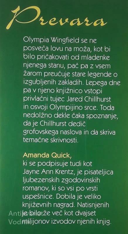 PREVARA, Amanda Quick