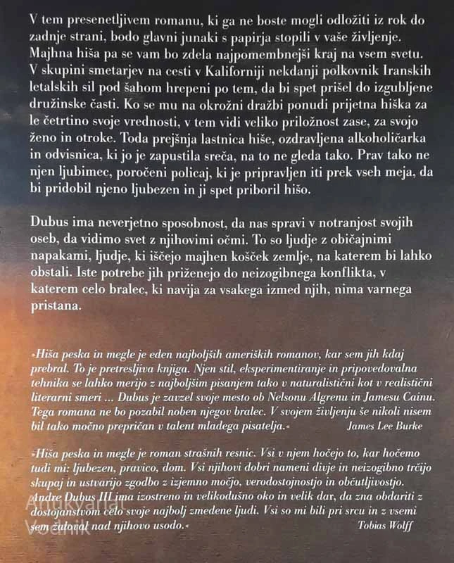 HIŠA PESKA IN MEGLE, Andre Dubus III