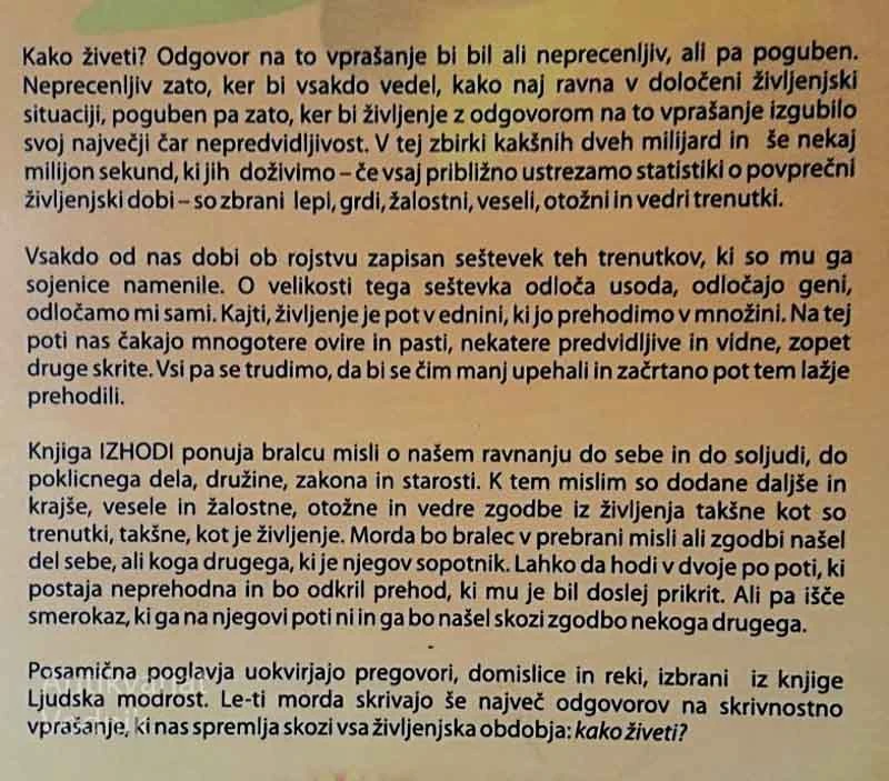 IZHODI, Andreja Steržek, misli in zgodbe iz življenja