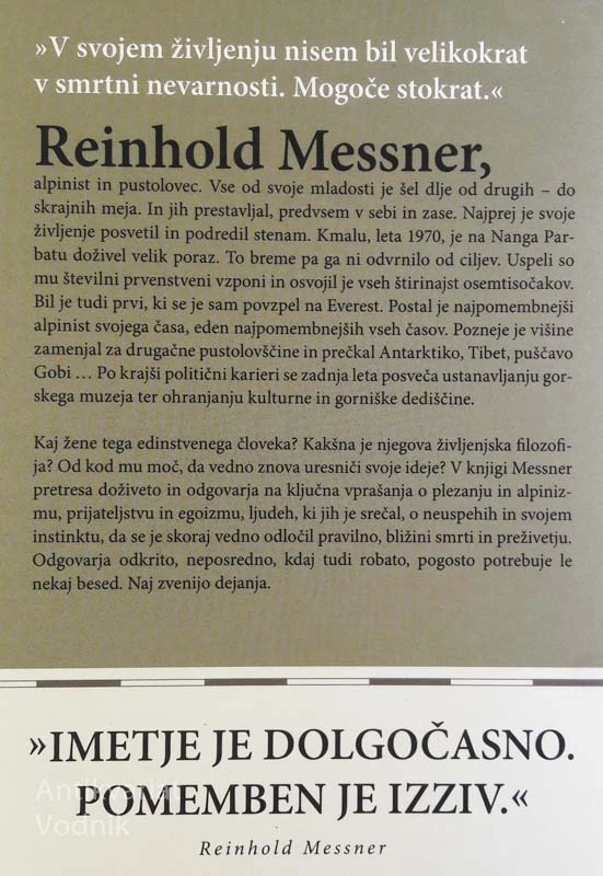 REINHOLD MESSNER: ŽIVLJENJE NA SKRAJNIH MEJAH, Thomas Huetlin