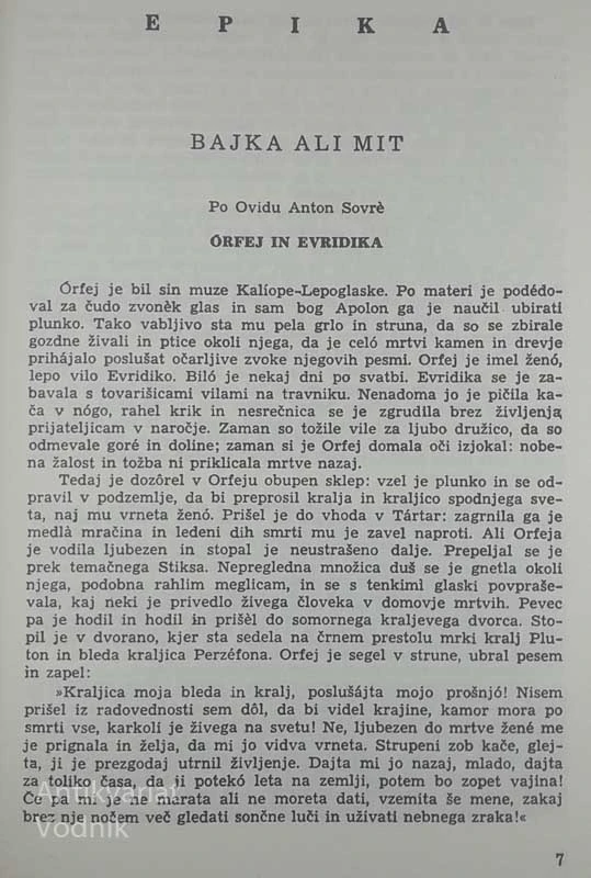 BESEDNA UMETNOST; ANTOLOGIJA PRIMEROV, dr. Silva Trdina