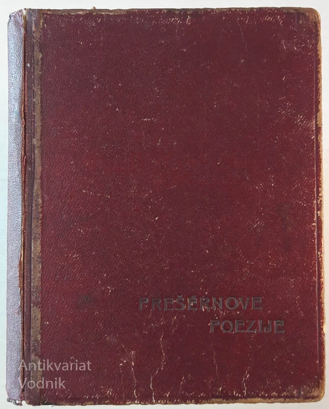 PREŠERNOVE POEZIJE, uredil A. Aškerc,