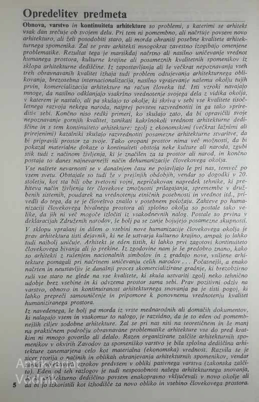 OBNOVA IN VARSTVO ARHITEKTURNE DEDIŠČINE, Peter Fister