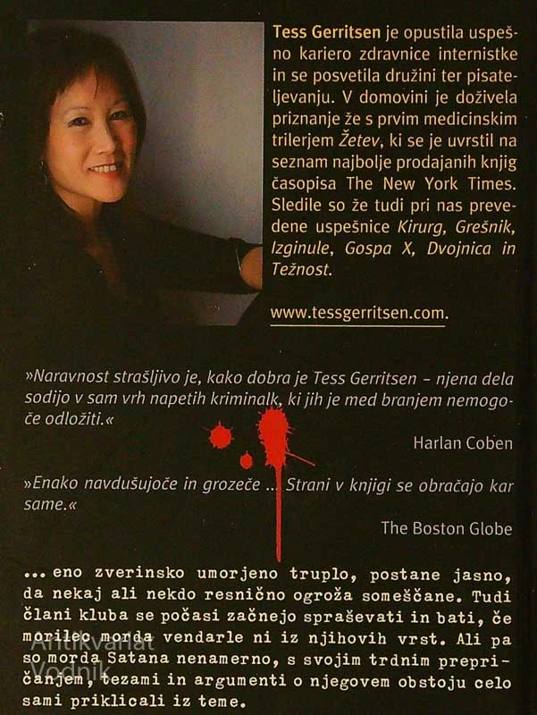 KLUB MEFISTO, Tess Gerritsen