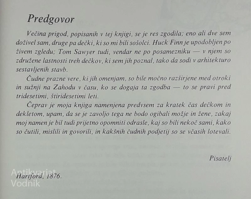PRIGODE TOMA SAWYERJA, Mark Twain