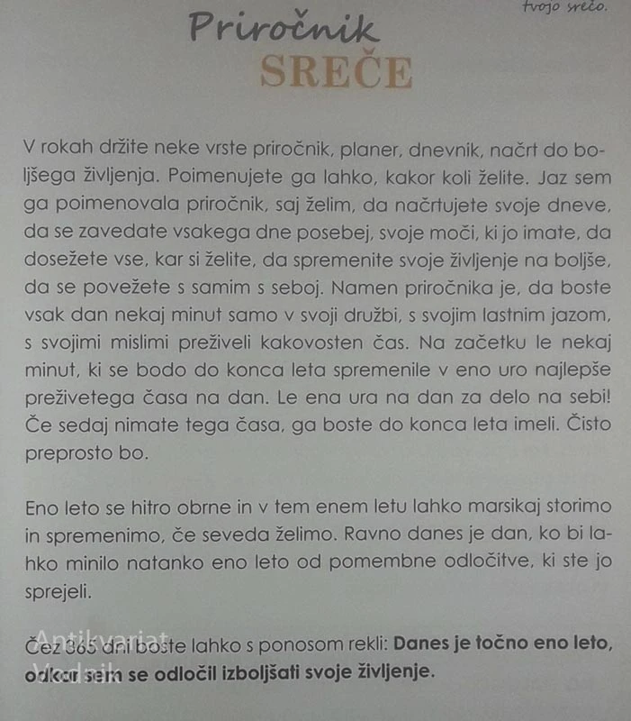 PRIROČNIK SREČE; KREIRAJ SVOJE ŽIVLJENJE, Jasna Jurkovič