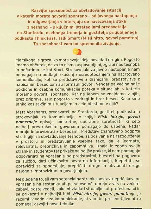 MISLI HITREJE, GOVORI PAMETNEJE, Matt Abrahams