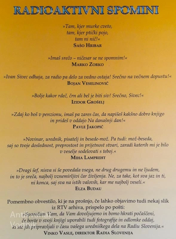RADIOAKTIVNI SPOMINI, Ivan Sivec