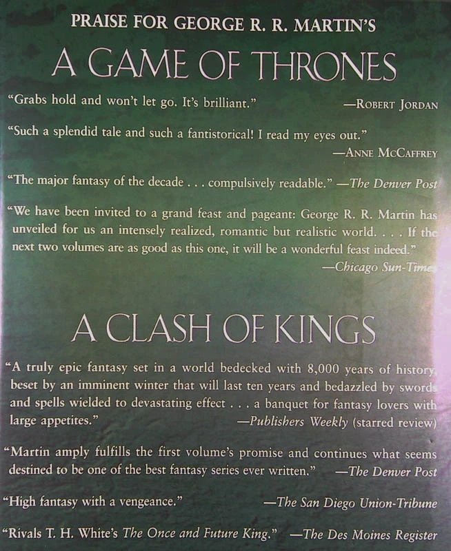 A SWORD OF SWORDS, George R. R. Martin