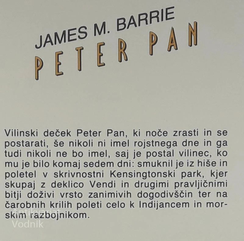 PETER PAN, James M. Barrie