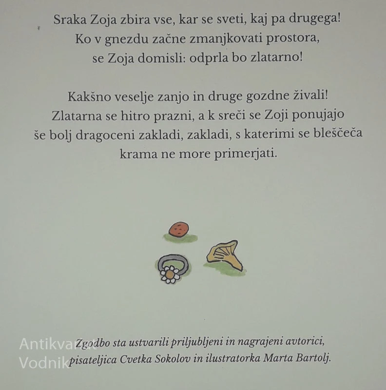 ZOJINI ZAKLADI, Cvetka Sokolov in Marta Bartolj