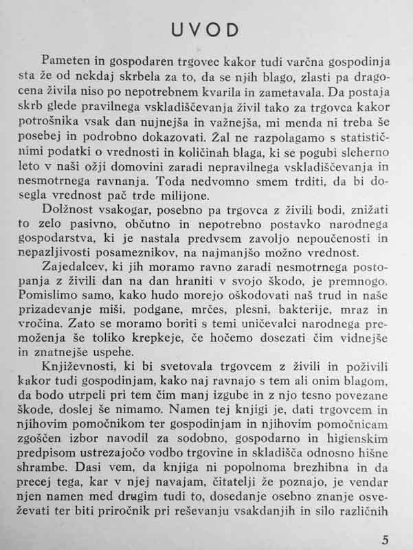 SHRANJEVANJE ŽIVIL IN GOSPODINJSKIH PRIPOMOČKOV
