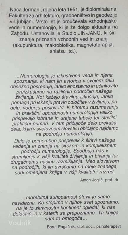 NUMEROLOGIJA; ŠTEVILA USTVARIJAJO HARMONIJO, Naca Jermanj