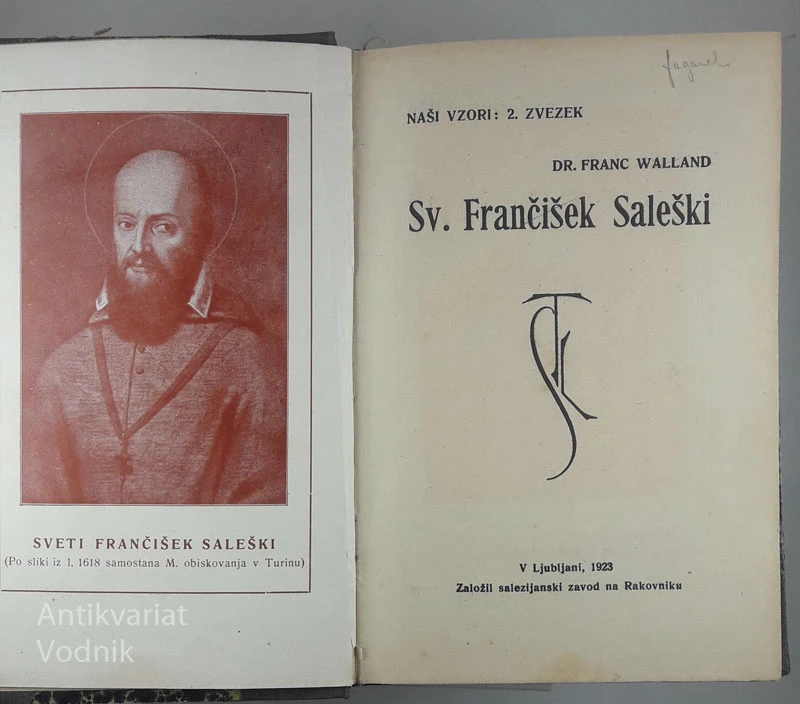 SV. FRANČIŠEK SALEŠKI: 2. ZVEZEK, Dr. Franc Walland