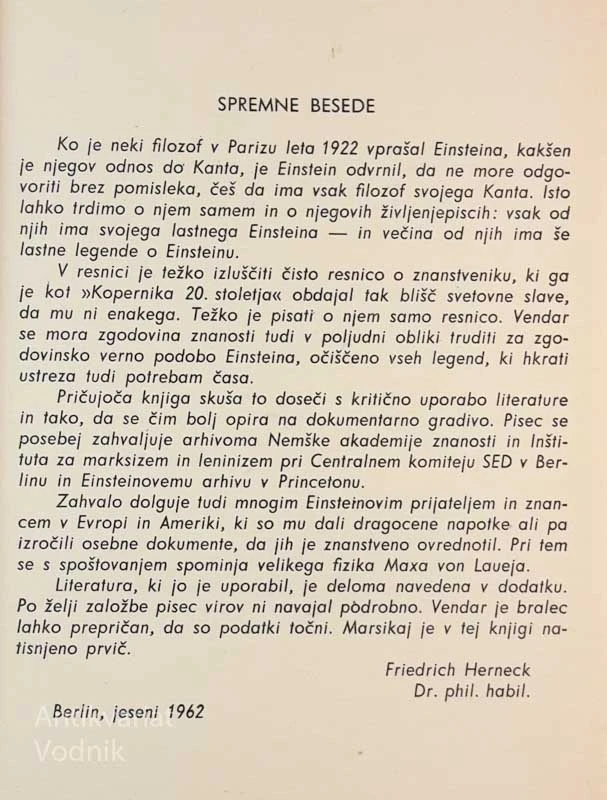 Friderich Herneck, ALBERT EINSTEIN