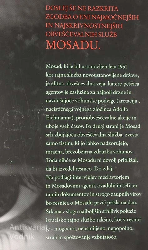 SKRIVNOSTNA ZGODBA MOSADA, Gordon Thomas