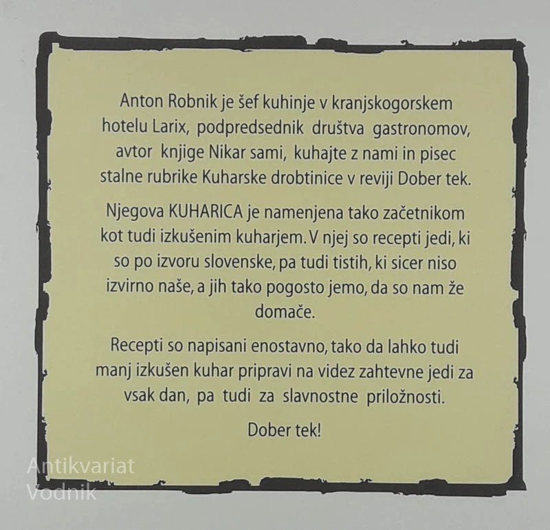 KUHARICA, Anton Robnik