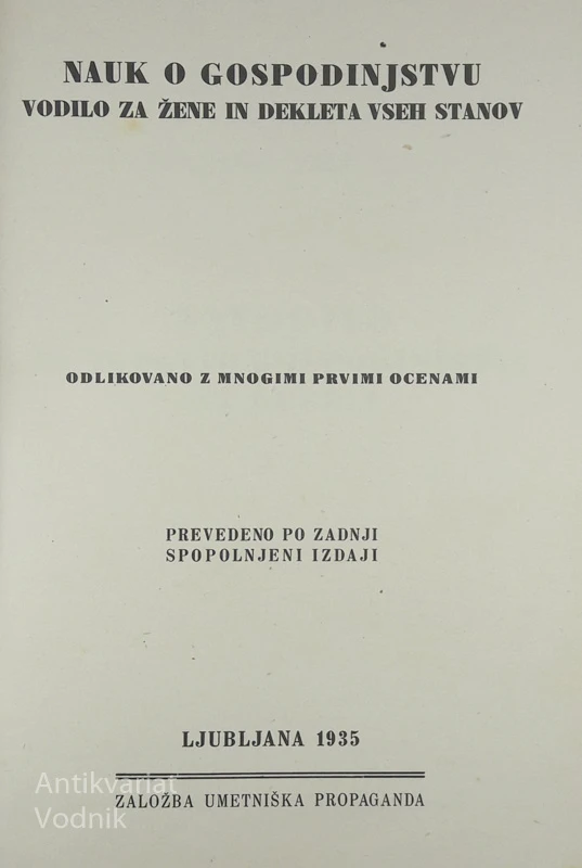 NAUK O GOSPODINJSTVU, Katharina Prato