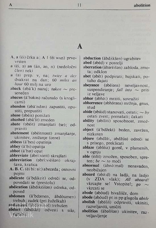 ANGLEŠKO-SLOVENSKI IN SLOVENSKO-ANGLEŠKI SLOVAR, Anton Grad