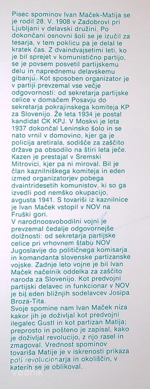SPOMINI, Ivan Maček – Matija