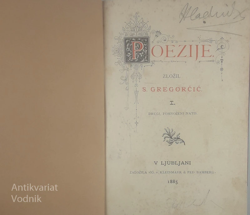 POEZIJE, Simon Gregorčič