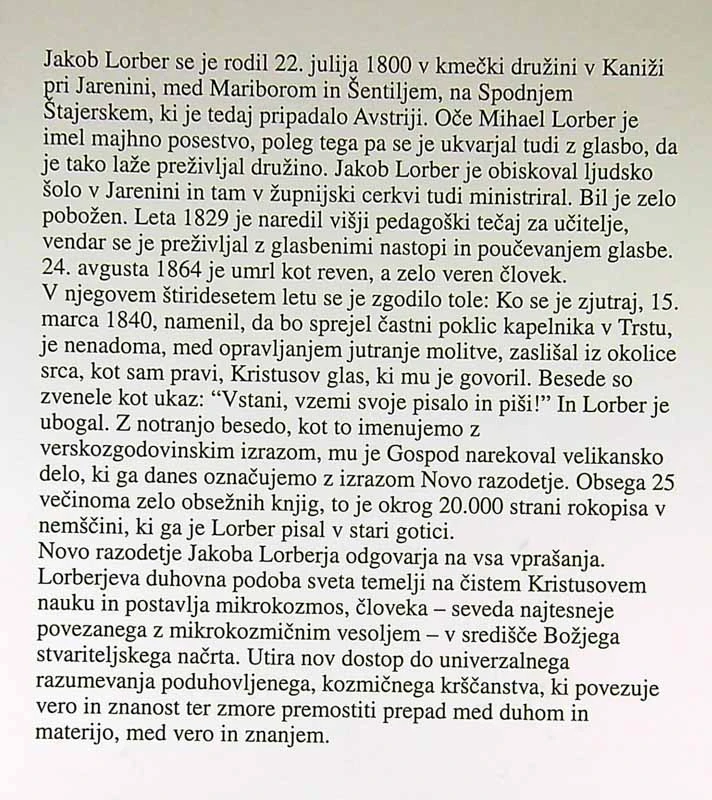 JANEZOV VELIKI EVANGELIJ 1. KNJIGA, Jakob Lorber