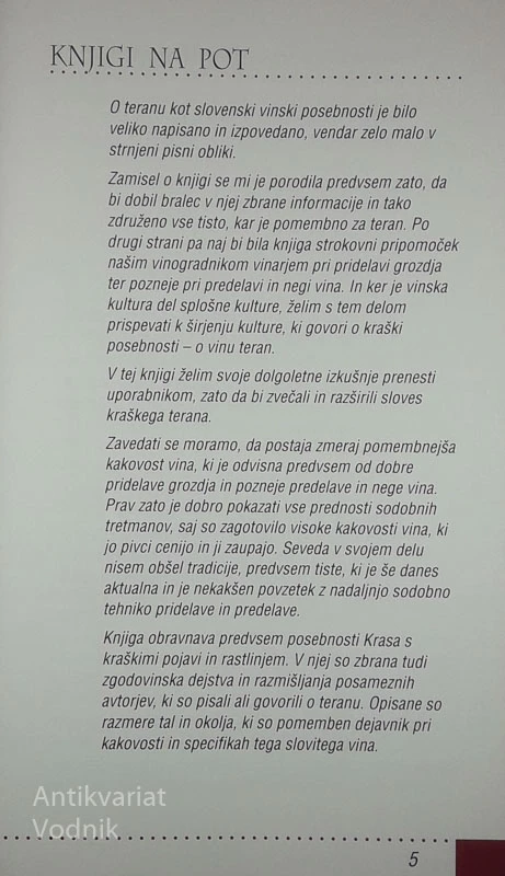 KRAŠKI TERAN, Miran Vodopivec