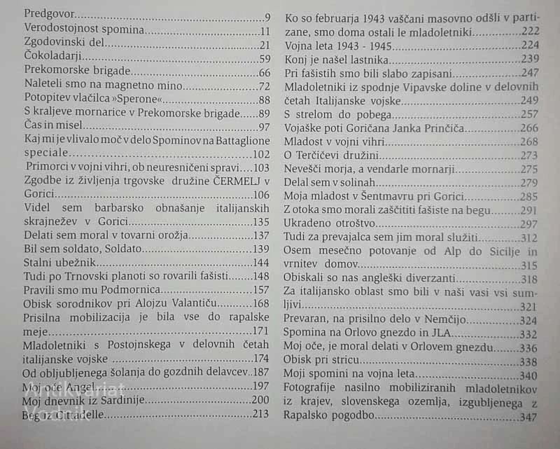 BATAGLION SPECIALI; KALVARIJA PRIMORSKIH MLADOLETNIKOV V SLIKI IN BESEDI, Branko Čermelj in Sara Perini