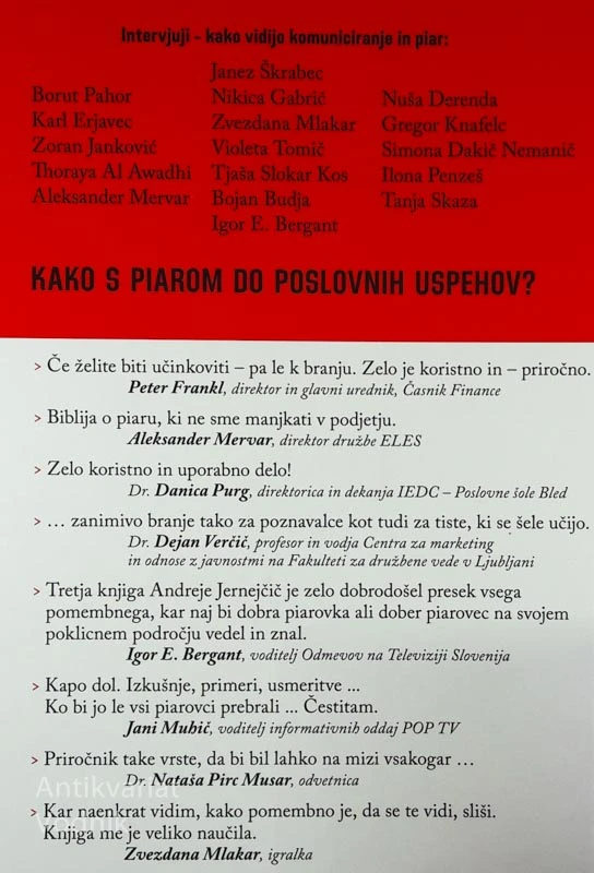 BIBLIJA USPEŠNEGA PIARA: KAKO S PIAROM DO POSLOVNIH USPEHOV? Andreja Jernejčič