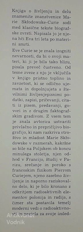 MADDAME CURIE, Eve Curie