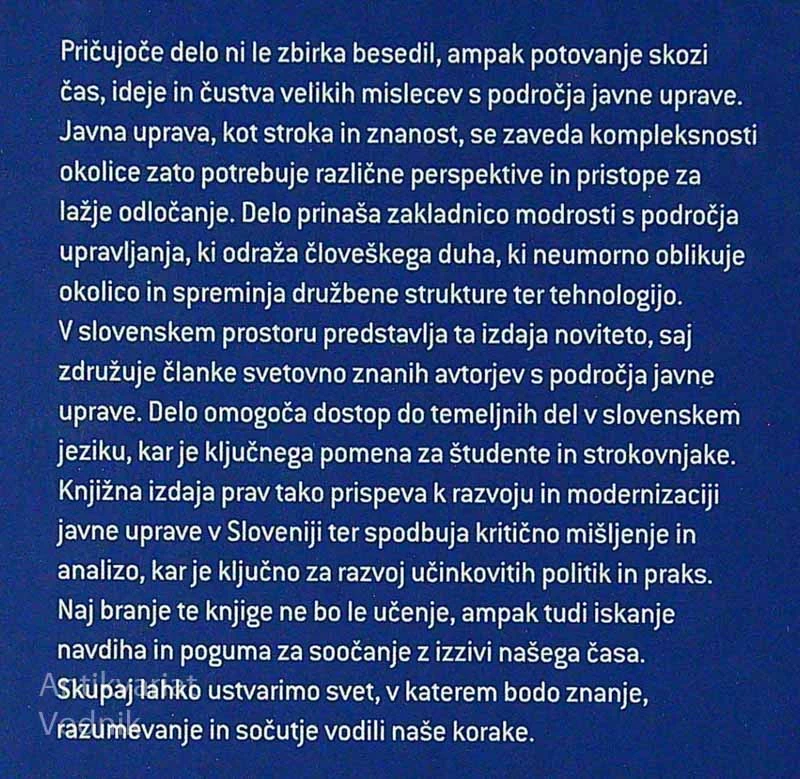 KLASIKI JAVNE UPRAVE, Jay M. Shafritz in Albert C. Hyde