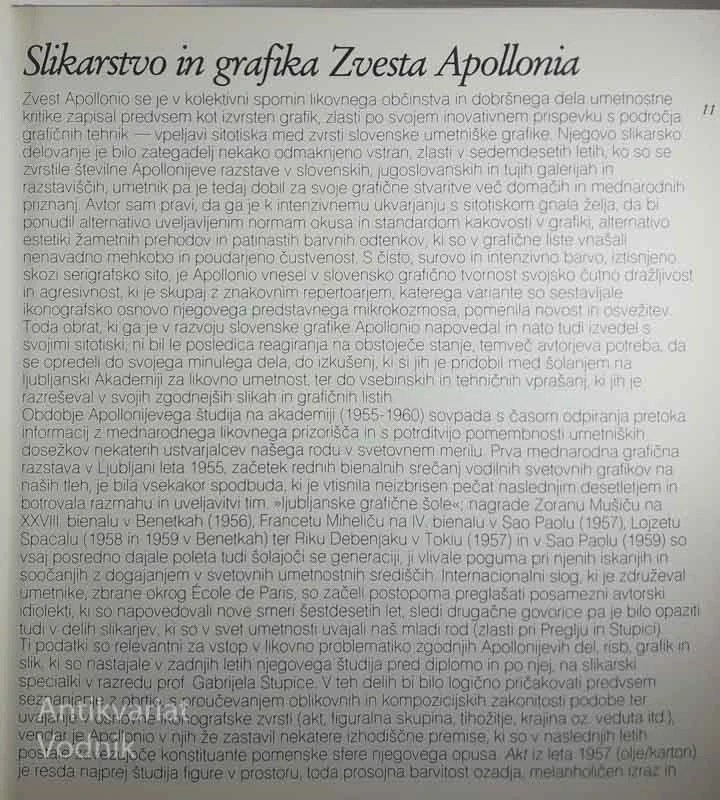 ZVEST APOLLONIO, Brane Kovič