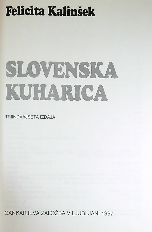 SLOVENSKA KUHARICA, Felicita Kalinšek