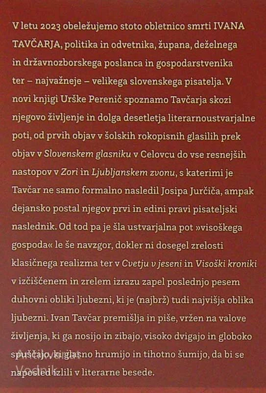 IVAN TAVČAR (1851-1923); NA VALOVIH ŽIVLJENJA, Urška Perenič
