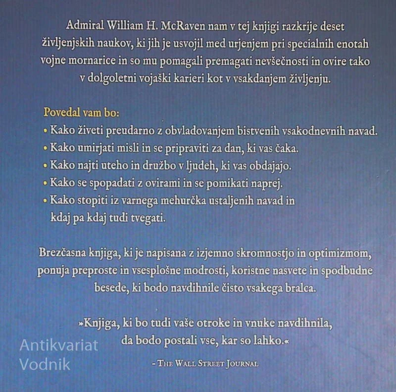 ZAČNITE PRI POSTELJI, Admiral William H. McEaven