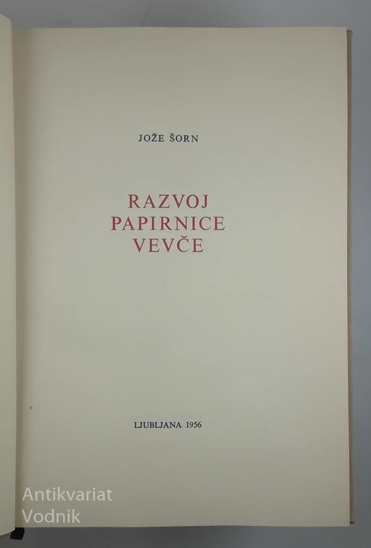 RAZVOJ PAPIRNICE VEVČE, Jože Šorn