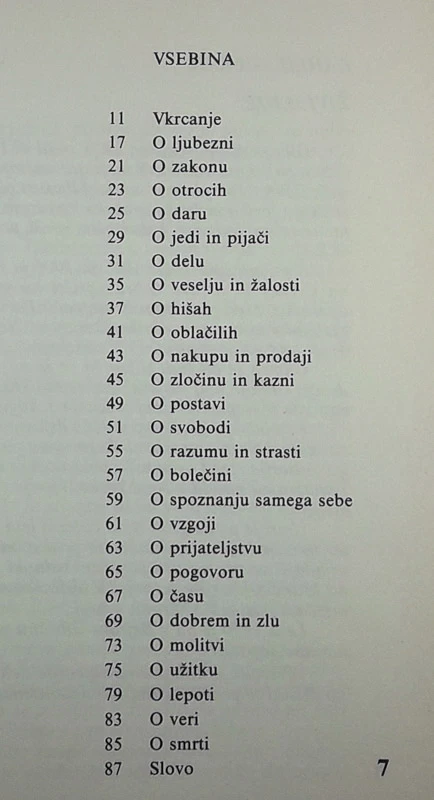 PREROK, Kahlil Bibran