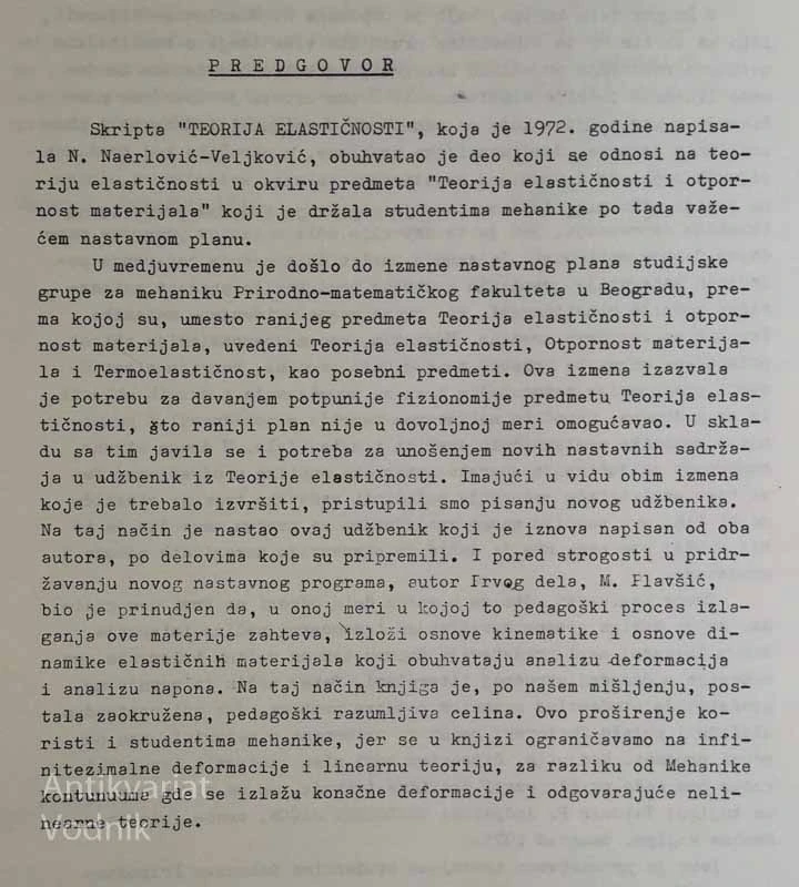 TEORIJA ELASTIČNOSTI, Natalija Naerlović-Veljković & Milan Plavšić