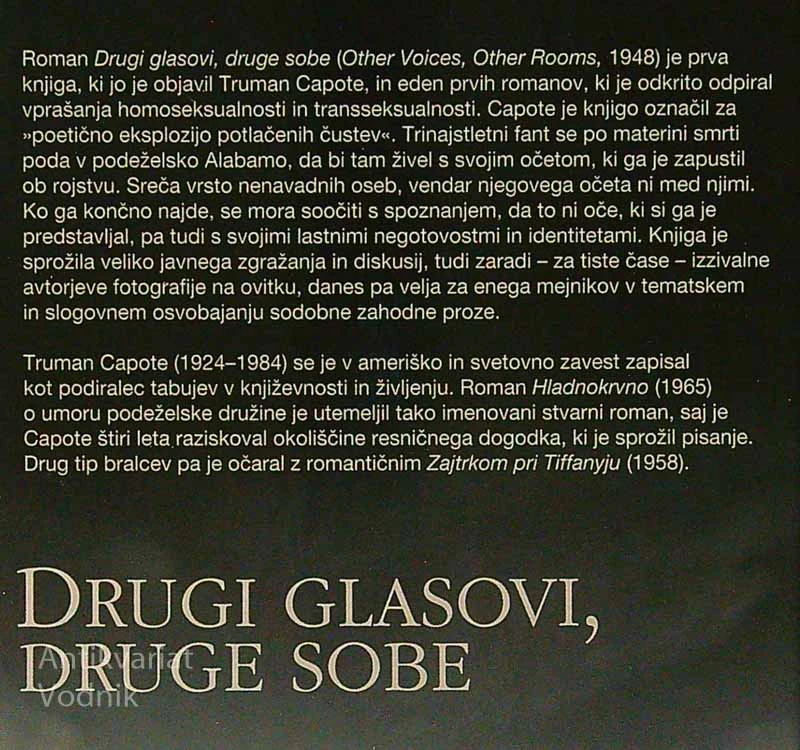 DRUGI GLASOVI, DRUGE SOBE, Truman Capote