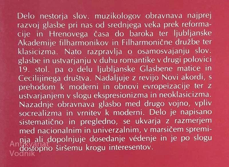 SLOVENSKA GLASBA V EVROPSKEM PROSTORU, Dragotin Cvetko