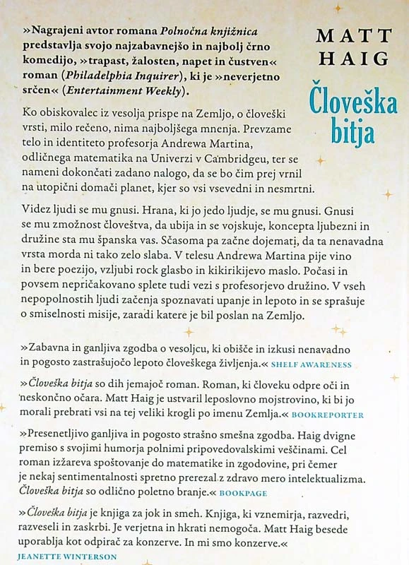 ČLOVEŠKA BITJA, Matt Haig