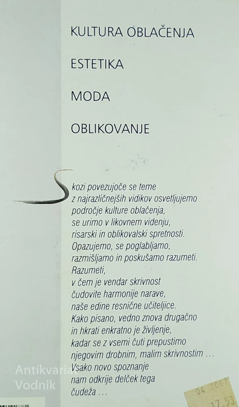 ESTETIKA OBLAČENJA, Mateja Krašovec Pogorelčnik