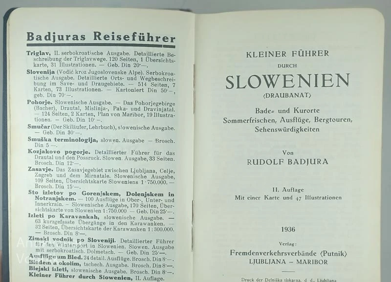 BADJURAS REISEFUHRER DURCH SLOWENIEN (JUGOSLAWIEN)