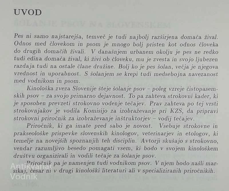 OSNOVE ŠOLANJA ŠPORTNIH, SLUŽBENIH IN LOVKSIH PSOV, več avtorjev