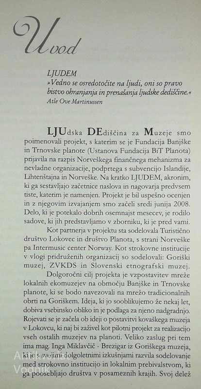 LJUDEM, ljudska dediščina za muzeje na Banjški in Trnovski planoti
