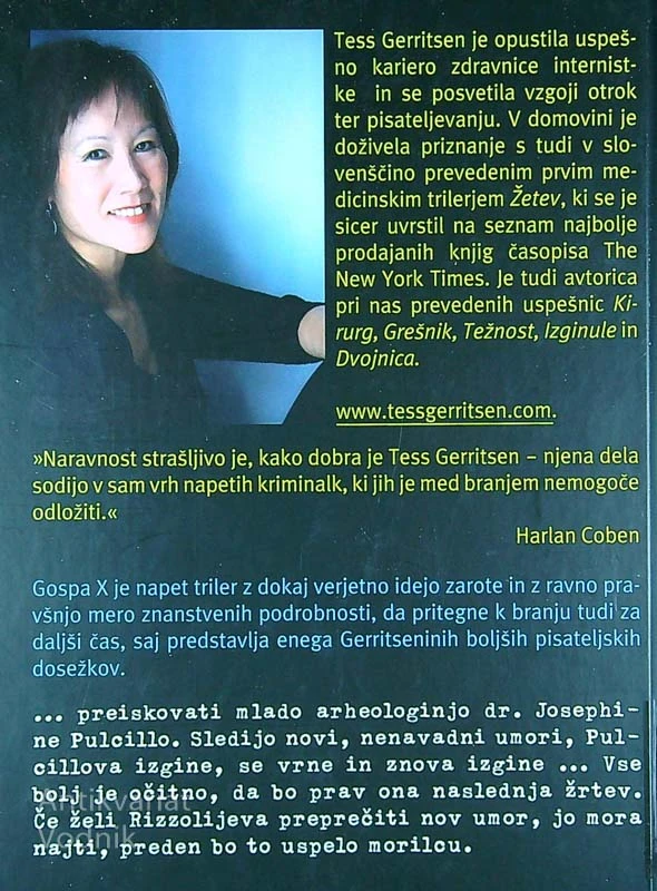 GOSPA X, Tess Gerritsen