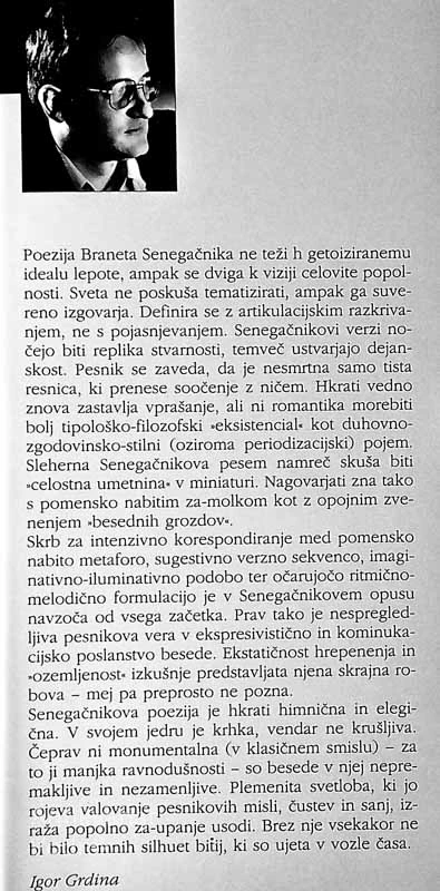 DVOJNI ČAS, Brane Senegačnik