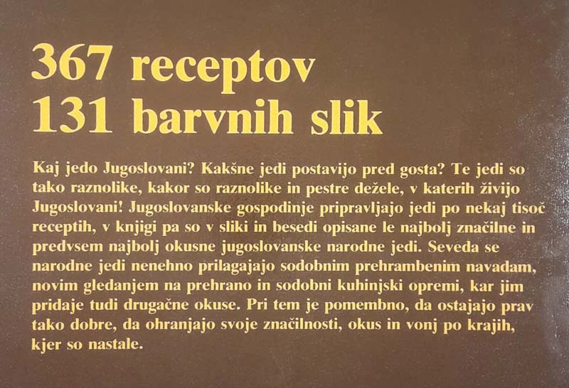 JUGOSLOVANSKA KUHINJA, Olga Novak Markovič